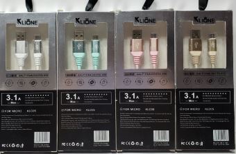 CABLE, KLIONE, KLC05 3.1A BLAN/CHAM/NEGR/ROSA/VERD